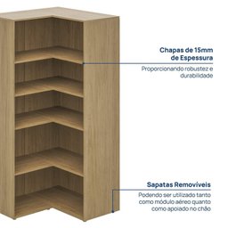 Estante Canto Reto 180cm Módulo Frame CabeCasa MadeiraMadeira - 4