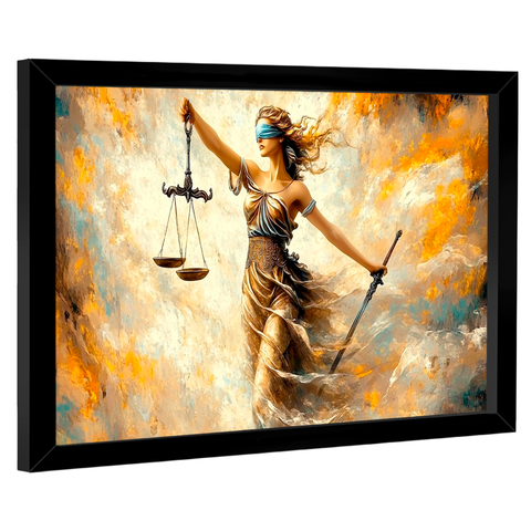 Quadro Decorativo Deusa da Justiça Estilo Pintura