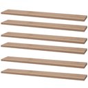 Ver imagem 1 de Kit 6 Prateleiras 60 X 20cm Carvalho Suporte Invisível