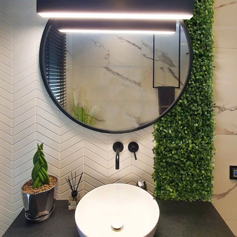 4 Painéis de Buxinho Planta Artificial Tamanho 25x25 Muro Inglês Jardim Vertical