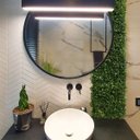 Ver imagem 1 de 4 Painéis de Buxinho Planta Artificial Tamanho 25x25 Muro Inglês Jardim Vertical