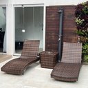 Ver imagem 4 de 2 Espreguiçadeiras Bona e Mesa em Alumínio com Balde Piscina, Jardim Trama Original