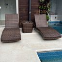 Ver imagem 2 de 2 Espreguiçadeiras Bona e Mesa em Alumínio com Balde Piscina, Jardim Trama Original