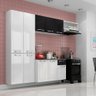 Cozinha Completa Branca e Preta em 100% Aço 4 Peças Amanda Itatiaia - 1