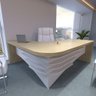 Conjunto Mesa Executiva e Balcão Wycombe Carvalho Branco - 7