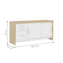 Ver imagem 3 de Conjunto Mesa Executiva e Balcão Wycombe Carvalho Branco