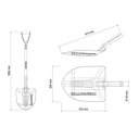 Ver imagem 3 de Pá de Bico 405-30 em Aço com Cabo de Madeira 74 Cm com Empunhadura Metálica Ergonômica