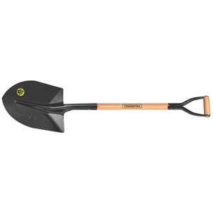 Pá de Bico 405-30 em Aço com Cabo de Madeira 74 Cm com Empunhadura Metálica Ergonômica