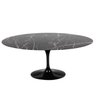 Mesa de Jantar Tulipa Saarinen Redonda 198x122 Cm Mármore Nero - 1