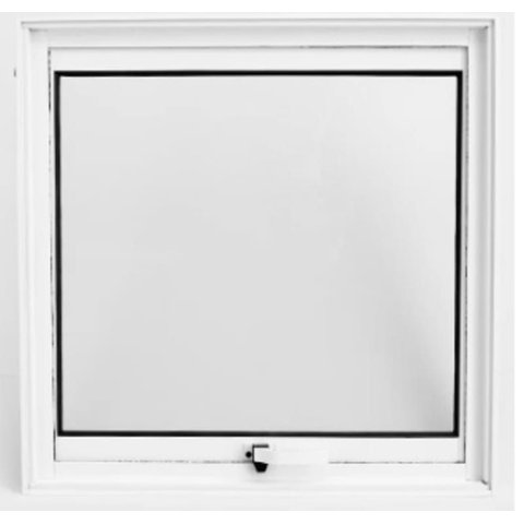 Janela de Aluminio Maxim-ar 1°seção Abertura 90° Linha Premium:0,60 X 0,60/branco