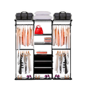 Ver imagem 1 de Closet Aramado - Linear Clr 250 com Gaveta - 1,90m - Preto