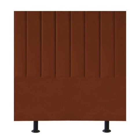 Cabeceira Estofada Cama Box Solteiro 100 Cm Alice Veludo Cor:terracota