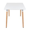Ver imagem 4 de Kit - Mesa Retangular Eames 80 X 140 Cm Branco + 6 Cadeiras Dsw Verde Escuro Mesa Branco com