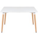 Ver imagem 3 de Kit - Mesa Retangular Eames 80 X 140 Cm Branco + 6 Cadeiras Dsw Verde Escuro Mesa Branco com