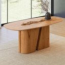 Ver imagem 2 de Mesa de Jantar Yasmin 6 Lugares Oval MDF 200cm Marrom New Ceval Móveis