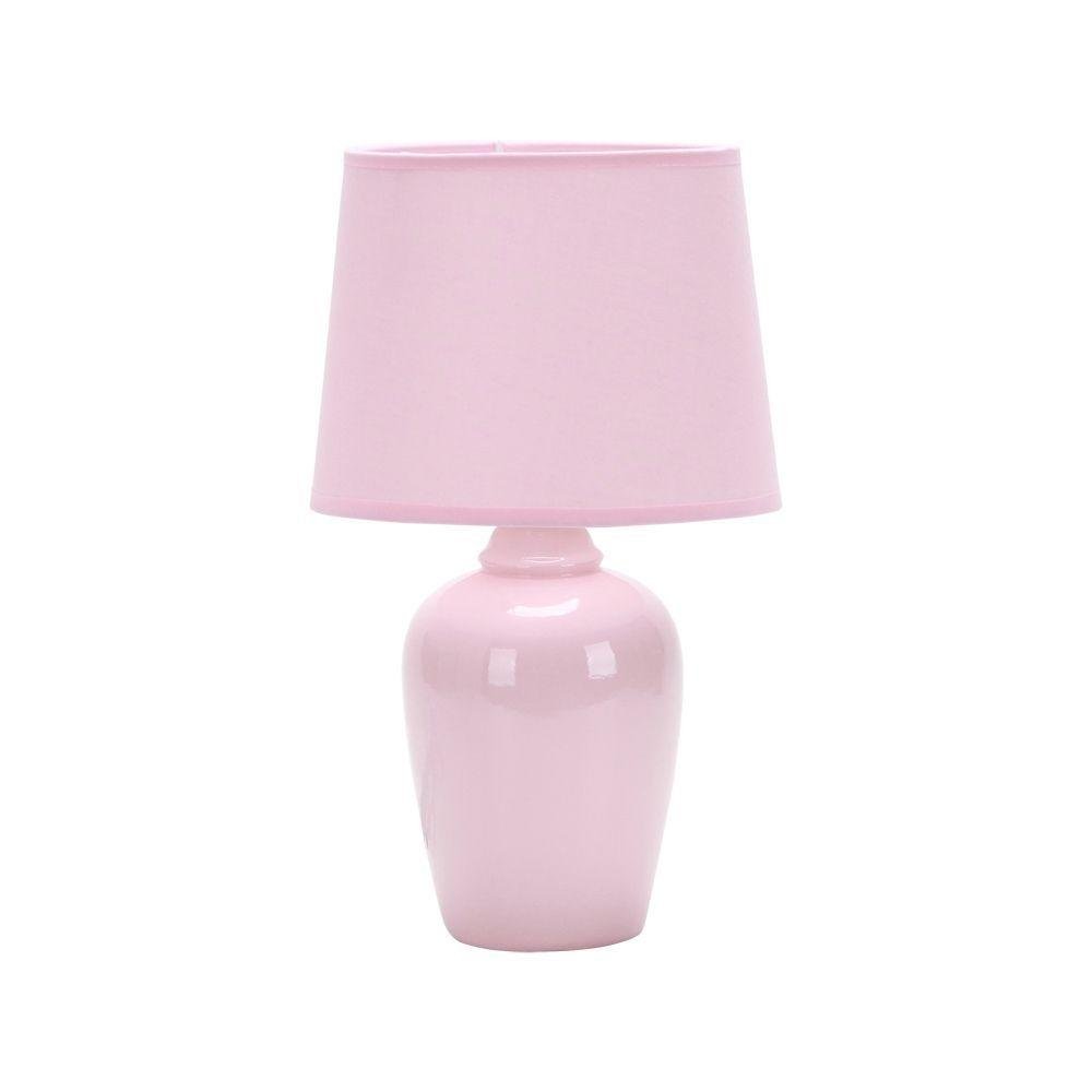 Luminária Abajur Taschibra Pottery 37cm E27 Bivolt Rosa - 1