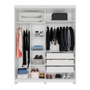 Ver imagem 2 de Guarda-roupa Closet 3 Gavetas com Pés Fenix Espresso Móveis