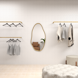 Espelho Orgânico Grande com Moldura Metal Decorativo 115x60cm Luxo - 1