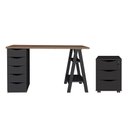 Ver imagem 1 de Jogo Gaveteiro e Escrivaninha Heidelberg Nogal Preto