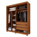 Ver imagem 3 de Guarda-Roupa Closet 3 Gavetas com Pés Fenix Espresso Móveis Marrom/Cinamomo