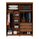 Ver imagem 2 de Guarda-Roupa Closet 3 Gavetas com Pés Fenix Espresso Móveis Marrom/Cinamomo