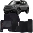 Ver imagem 3 de Tapete Carpete Renegade 2015 À 2025 Preto Logo Bordado Jogo 5 Peças Automotivo