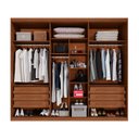 Ver imagem 3 de Guarda-Roupa Casal 6 Portas 6 Gavetas Paraty Marrom/Cinamomo/Off White