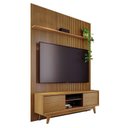 Ver imagem 2 de Estante Home Theater com Bancada Suspensa Milo Cumaru com Aparador para Sala Buffet Mônaco Cumaru