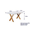 Ver imagem 3 de Mesa de Jantar 6 Lugares Munique Tampo em Vidro 160cm Móveis Mix