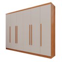 Ver imagem 4 de Guarda-Roupa Casal 6 Portas 6 Gavetas Angra Expresso Móveis Marrom/Cinamomo/Off White