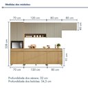 Ver imagem 5 de Cozinha Completa Modulada 6 Peças Simone Mendes Marrom/Carvalho/Greige