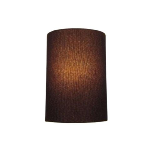 Arandela Meia Cana Retro Vivare Md-2003 Cúpula em Tecido 25-18x10cm - Bivolt Café 127-220v