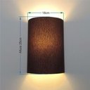 Ver imagem 2 de Arandela Meia Cana Retro Vivare Md-2003 Cúpula em Tecido 25-18x10cm - Bivolt Café 127-220v