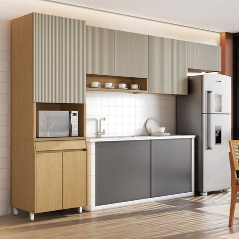 Cozinha Completa Simone Mendes 4 Peças 9 Portas 1 Gavetas