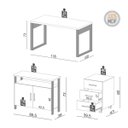 Ver imagem 3 de Mesa de Escritório com Gaveteiro + Aparador P/ Café 100% Mdf