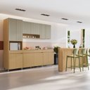 Ver imagem 1 de Cozinha Completa Simone Mendes 6 Peças 12 Portas 4 Gavetas Marrom/Carvalho/Greige
