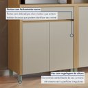 Ver imagem 2 de Cozinha Completa Condessa 6 Peças 11 Portas 2 Gavetas Marrom/Carvalho/Greige