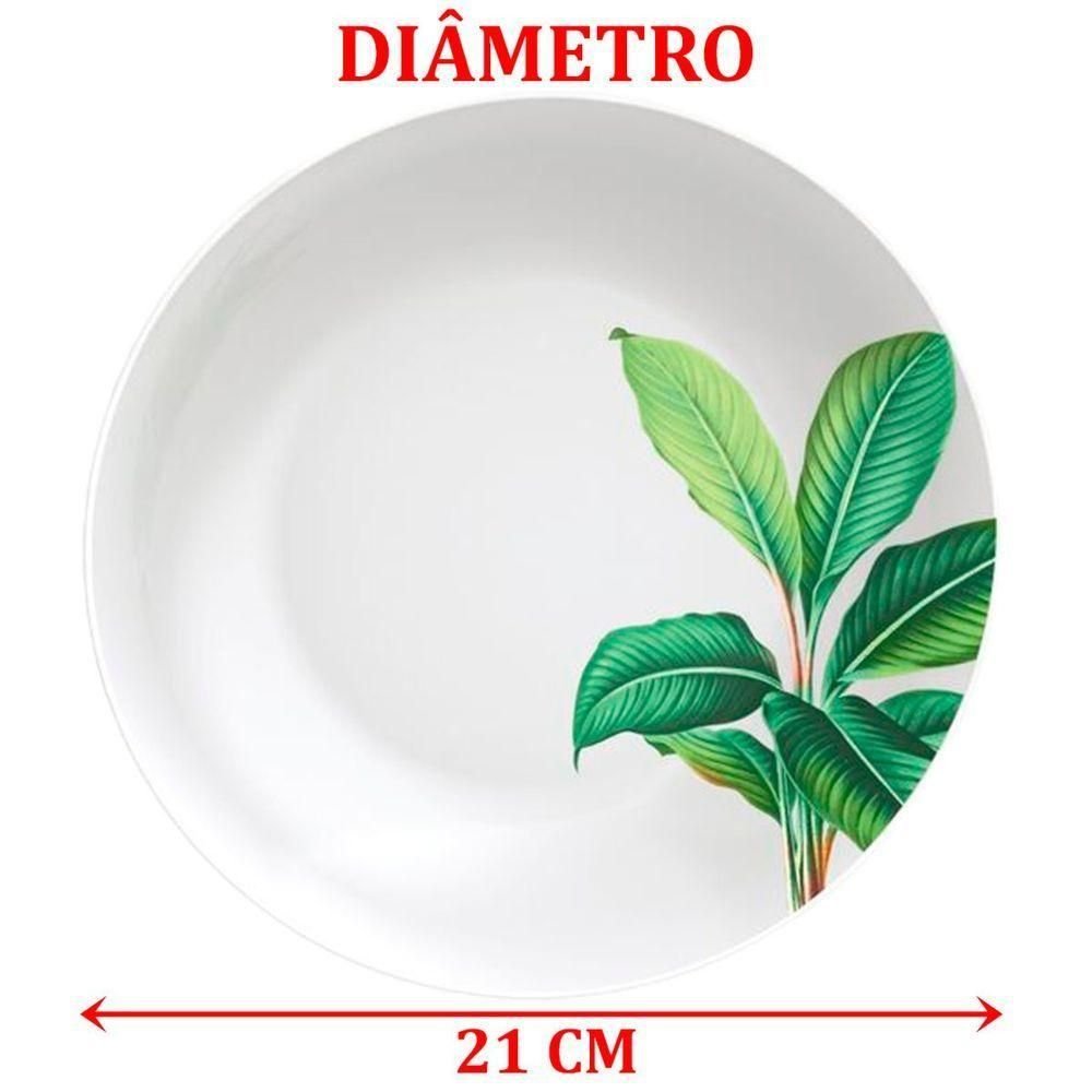 Kit Jogo de Pratos Fundo Sopa 8 Pessoas 8pçs Graziela 21cm - 2