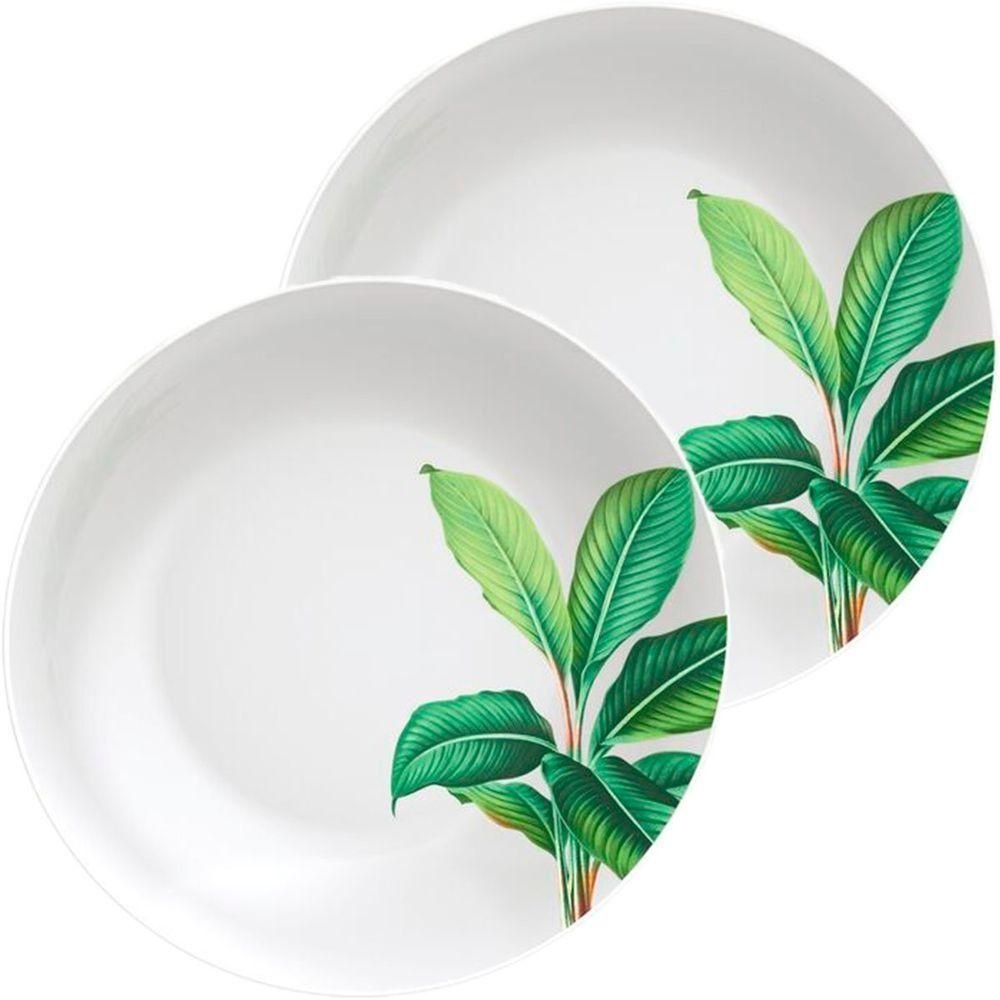 Kit Jogo de Pratos Fundo Sopa 8 Pessoas 8pçs Graziela 21cm - 1