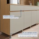 Ver mais imagens de Cozinha Completa Realeza 2 Peças 6 Portas 3 Gavetas Marrom/Carvalho/Greige
