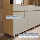 Ver mais imagens de Cozinha Completa Realeza 2 Peças 5 Portas 2 Gavetas Marrom/Carvalho/Greige