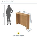 Ver imagem 4 de Cozinha Completa Realeza 2 Peças 5 Portas 2 Gavetas Marrom/Carvalho/Greige