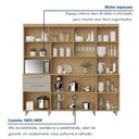 Ver imagem 6 de Cozinha Completa Nobreza 2 Peças 7 Portas 2 Gavetas Marrom/Carvalho/Greige