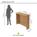 Ver imagem 4 de Cozinha Completa Nobreza 2 Peças 5 Portas 2 Gavetas Marrom/Carvalho/Greige