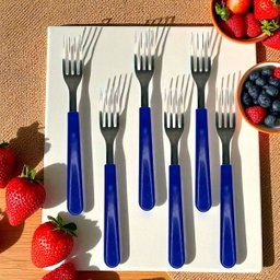 Kit Garfos de Mesa Premium Azul San Marino em Aço Inox - 6 Unidades - 3