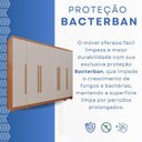 Ver imagem 7 de Guarda-Roupa Casal 6 Portas 6 Gavetas com Pés Angra Marrom/Cinamomo/Off White