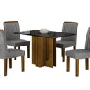 Ver imagem 2 de Conjunto Sala de Jantar Mesa Sofia 4 Cadeiras Jade