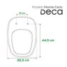 Assento Sanitario Deca 1.6gpf/6lpf Cinza Escuro Monte Carlo Mdf Sicmol - 2
