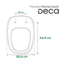 Ver imagem 2 de Assento Sanitario Deca 1.6gpf/6lpf Cinza Escuro Monte Carlo Mdf Sicmol