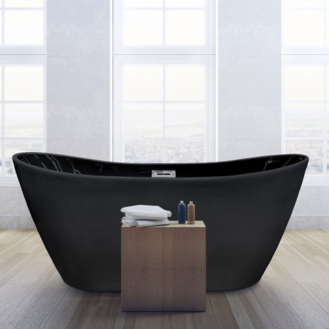 Banheira de Imersão 150cm X 75cm Mavie Ouro Fino Preto